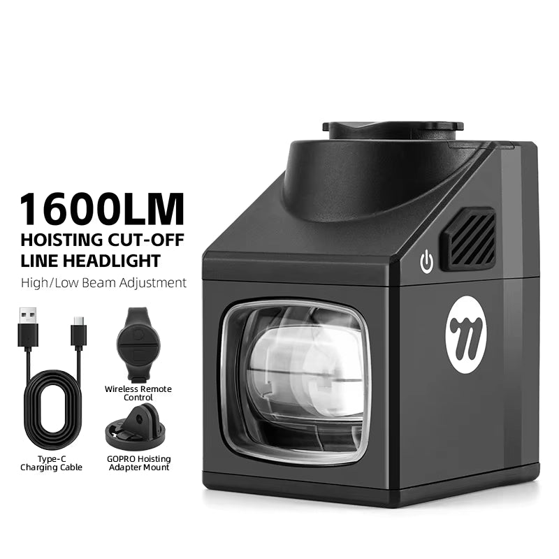 1600LM Bicycle Hanging Light Remote Control Bike Light IPX4 All-Weather Smart Cycling Lantern Headlamp Bike Accessor
