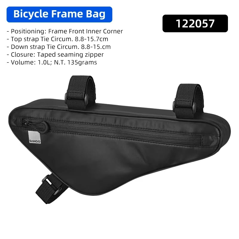 Bicycle Frame Triangle Bag MTB Road Cross Rail Beam Corner Pannier Cycling Storage Pouch 122057