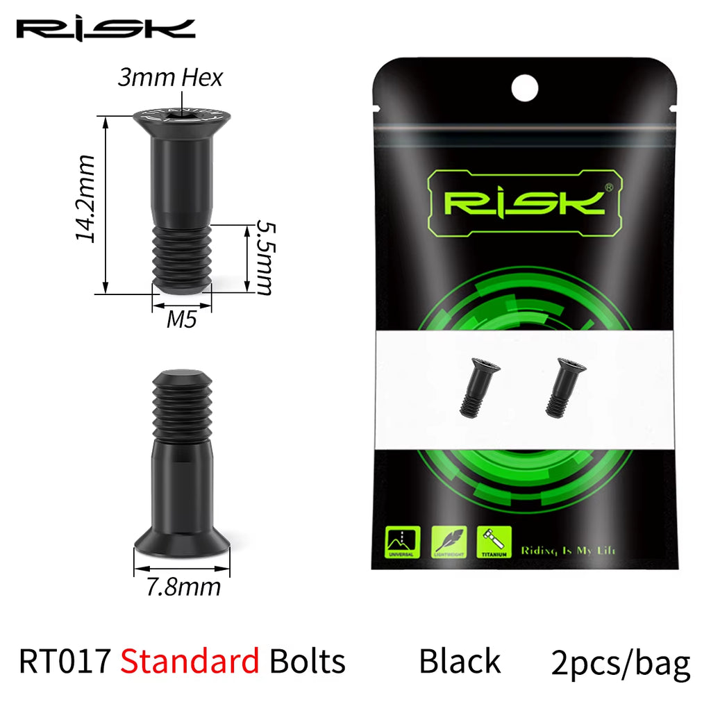 2Pcs M5*14.2Mm Bike Rear Derailleur Jockey Wheel Screws Titanium Bolts MTB Road Pulley Guide Wheel Fixed Bolts Accessories