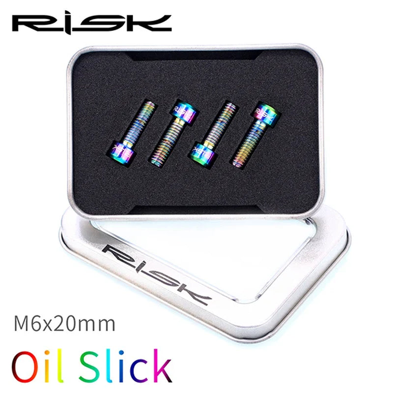 4Pcs/Lot Titanium Alloy M6*20Mm MTB Bicycle Crank Bolts Allen Head Mountain Road Bike Cycling Crankset Screws M6 X 20Mm