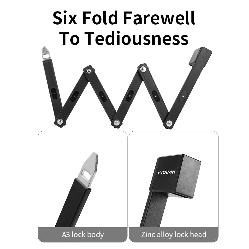 Anti-Theft Bike Lock Durable High Strength Road Bicycle Stainless Steel Portable Electric Bike Lock Bike Accessories