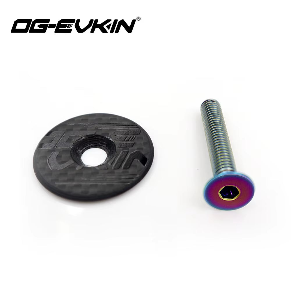 HC-001 Carbon Fiber Headset Top Cap Titanium Bolt M6 X 35Mm 1-1/8" Super Light 6.2G Bicycle Accessories for Bicycle