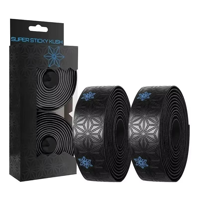 1 Pair Anti-Slip Road Bike Handlebar Tape PU Shock Handle Bar Tape W/ Bar End Plugs Bicycle PU Anti-Vibration Wrap Tape Bartape