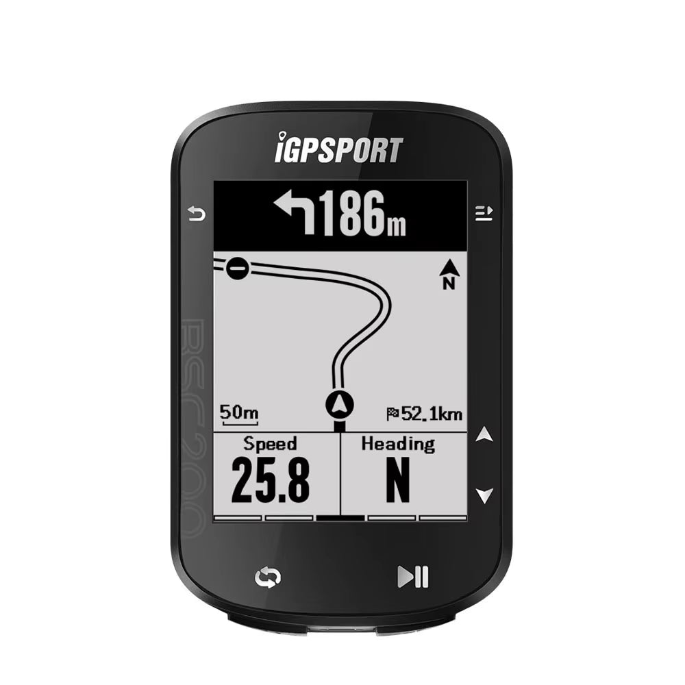 BSC200 GPS Bicycle Computer Cycling Odometer Wireless Speedometer Route Navigation ANT + Bluetooth5.0 Accessories