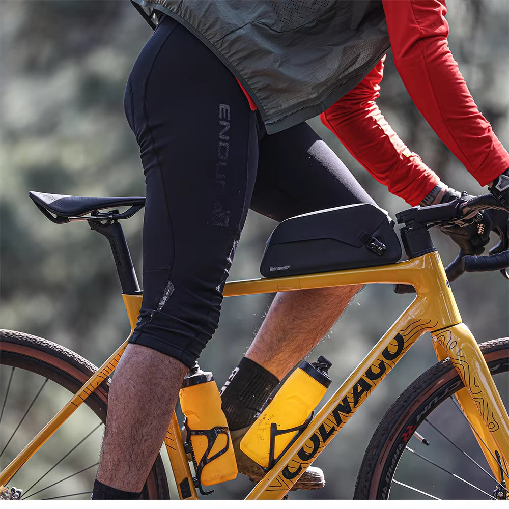 Bicycle Top Tube Bag Waterproof Bike Front Frame Storage Bag Screw & Strap Fixed Cycling Travel for MTB Road Gravel