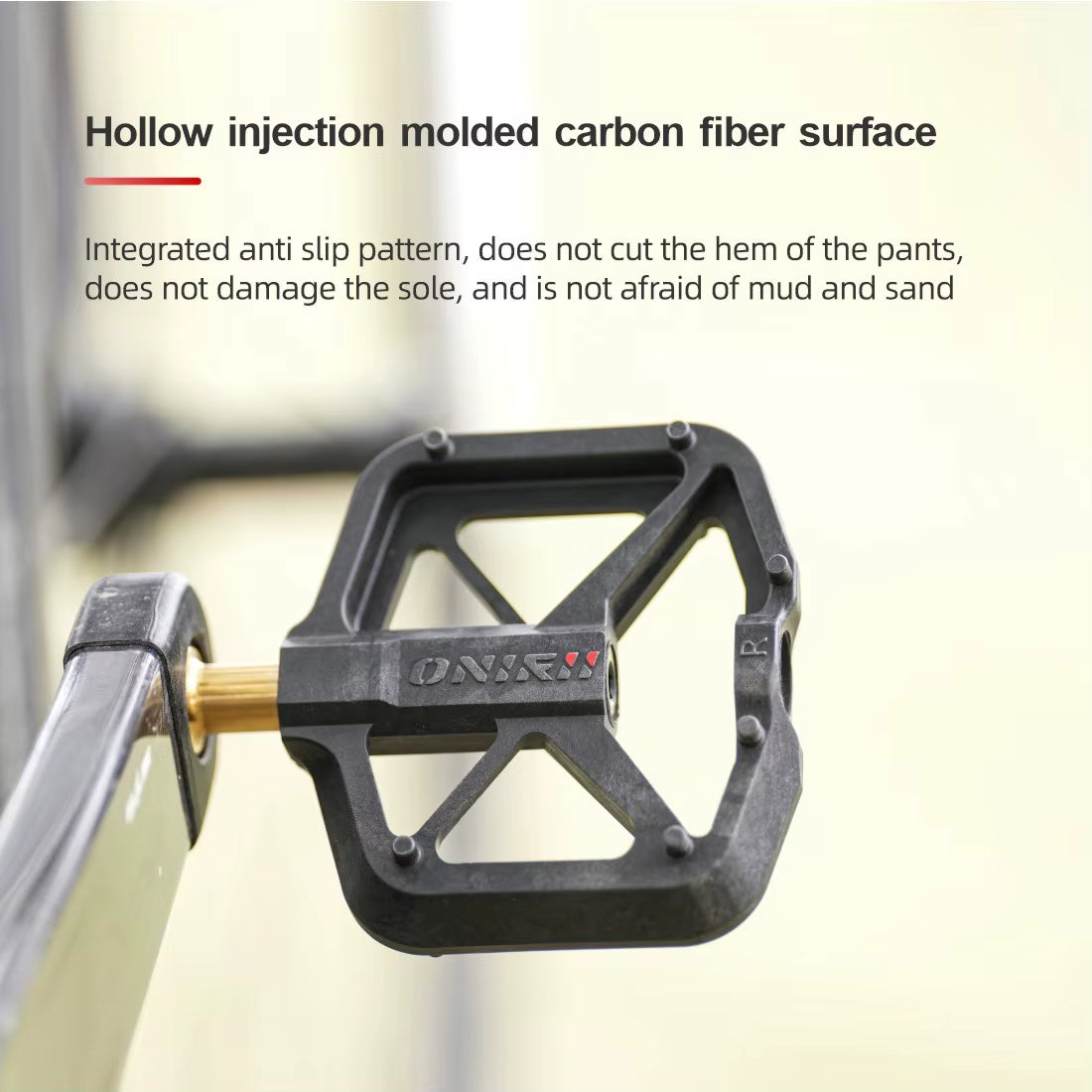 2025 New  PD-C Injection Carbon Fiber Flat Bike Pedals Ultralight 3 Bearings Titanium Axle for Road Mountain Bikes