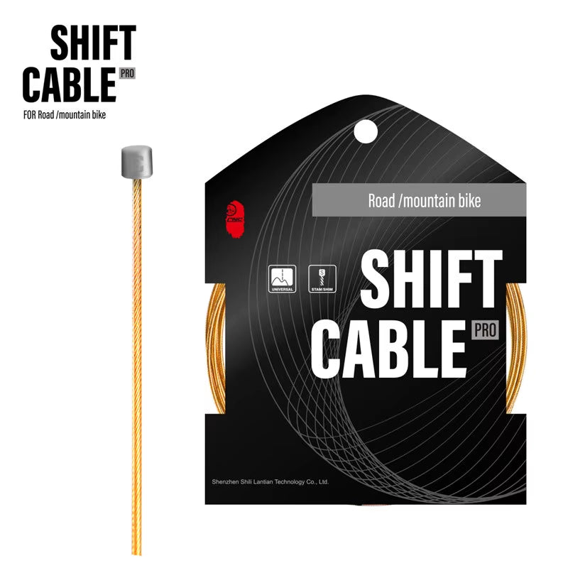CNC Gold MTB Shift Cable Bicycle Shifter Line Wire 2100Mm Road Bike Brake Inner Cable 1700Mm 2800Mm 3500Mm 1Pcs