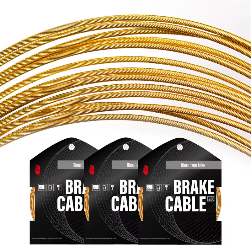 CNC Gold MTB Shift Cable Bicycle Shifter Line Wire 2100Mm Road Bike Brake Inner Cable 1700Mm 2800Mm 3500Mm 1Pcs